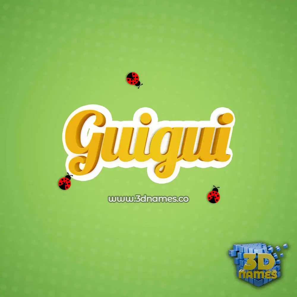 guigui in Ladybugs style - 3D name wallpaper