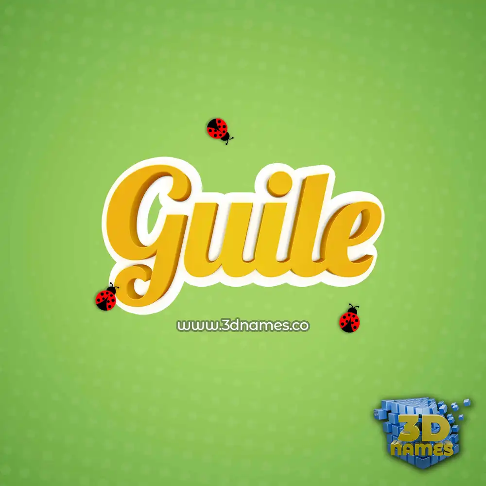 guile in Ladybugs style - 3D name wallpaper