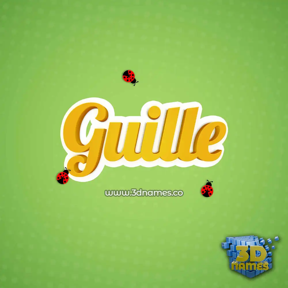 guille in Ladybugs style - 3D name wallpaper