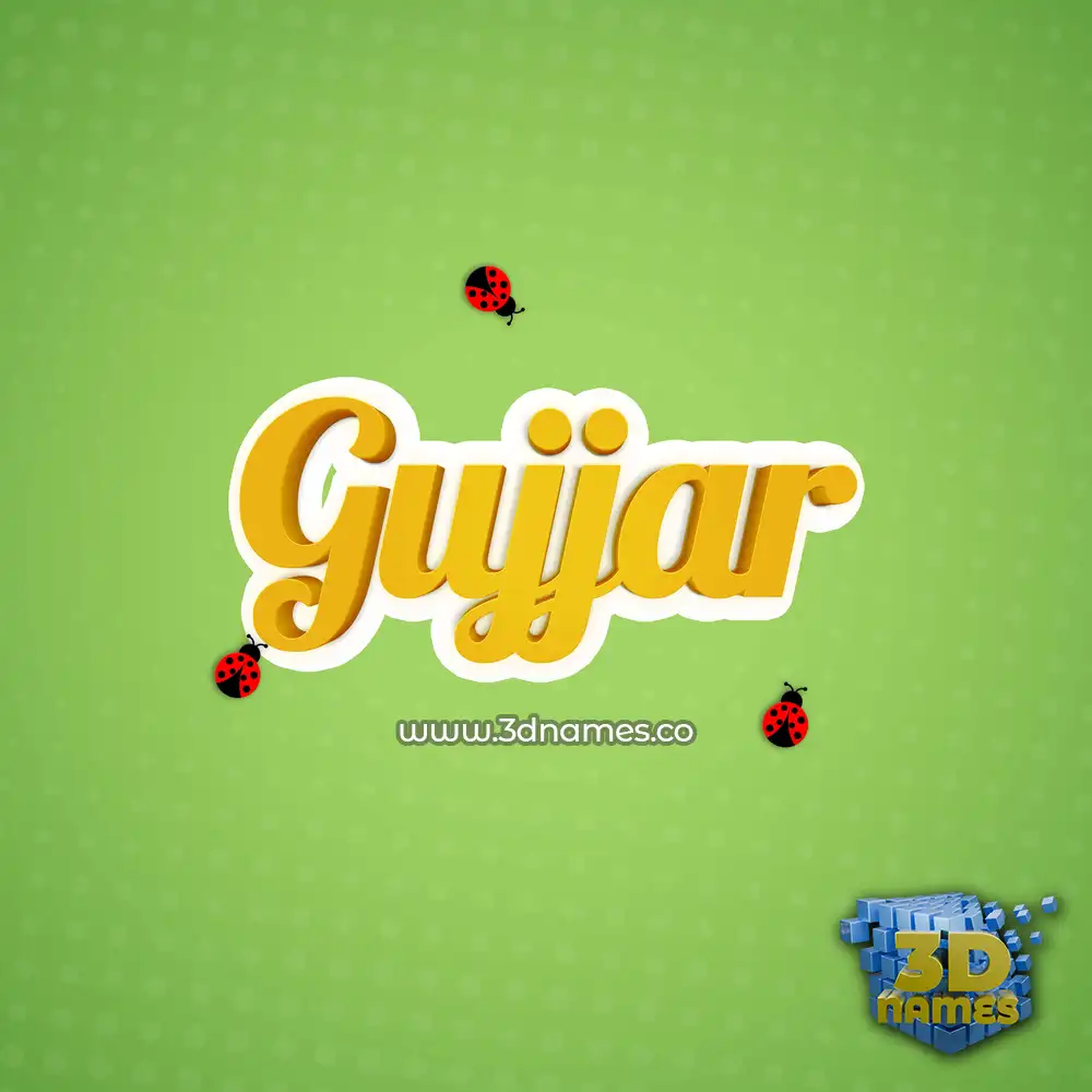 gujjar in Ladybugs style - 3D name wallpaper