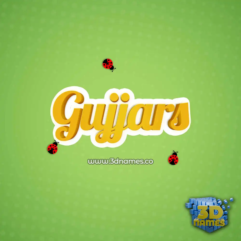gujjars in Ladybugs style - 3D name wallpaper