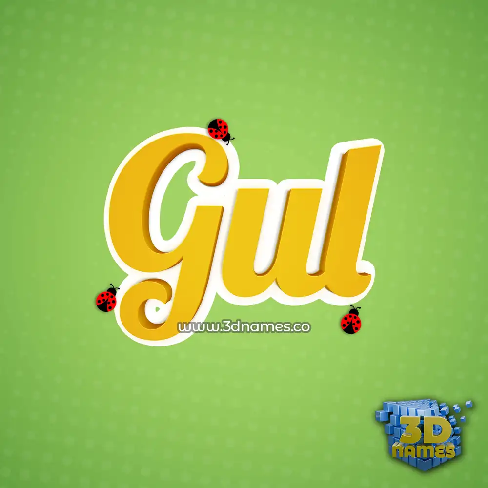 gul in Ladybugs style - 3D name wallpaper