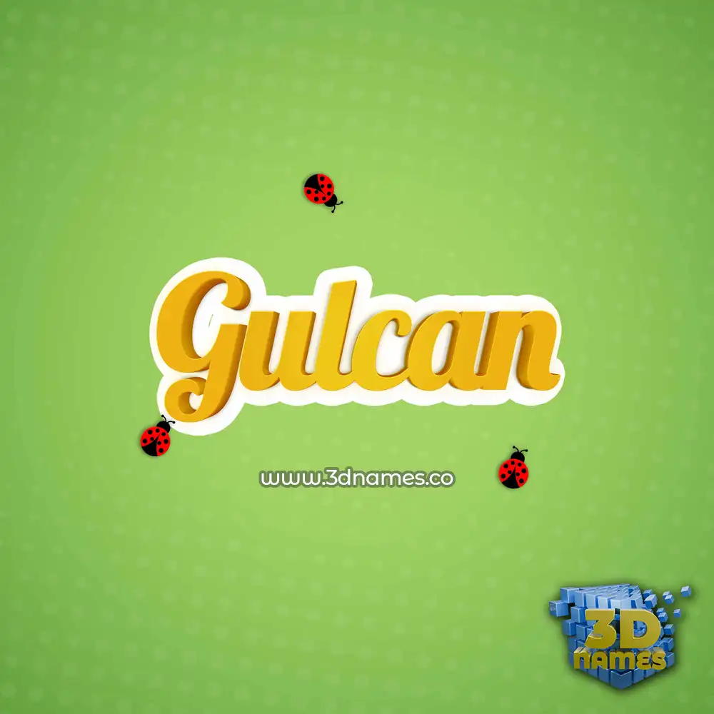 gulcan in Ladybugs style - 3D name wallpaper
