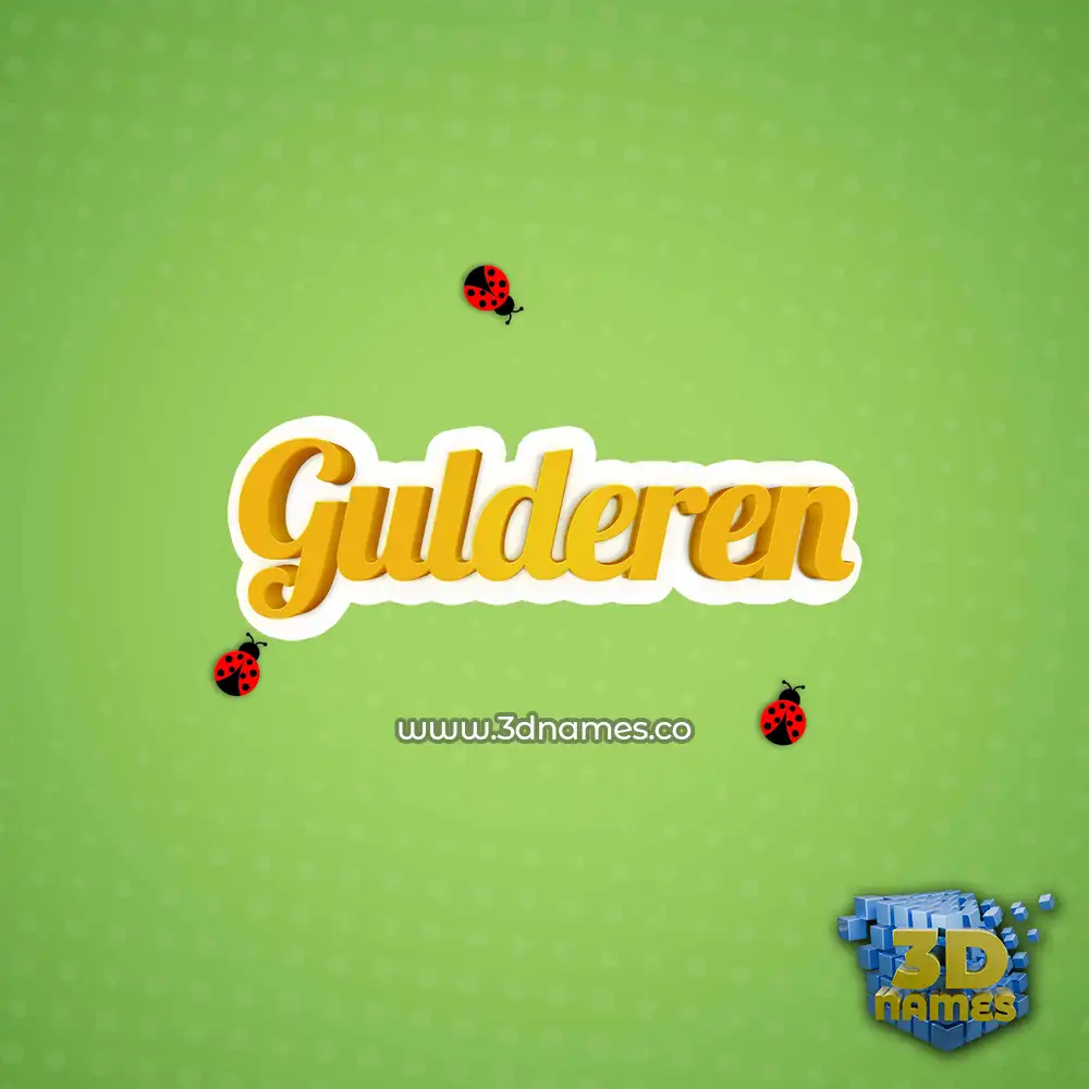 gulderen in Ladybugs style - 3D name wallpaper