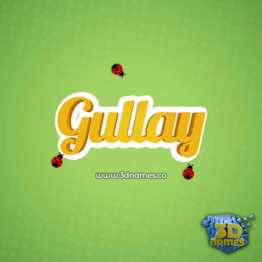 gullay in Ladybugs style - 3D name wallpaper