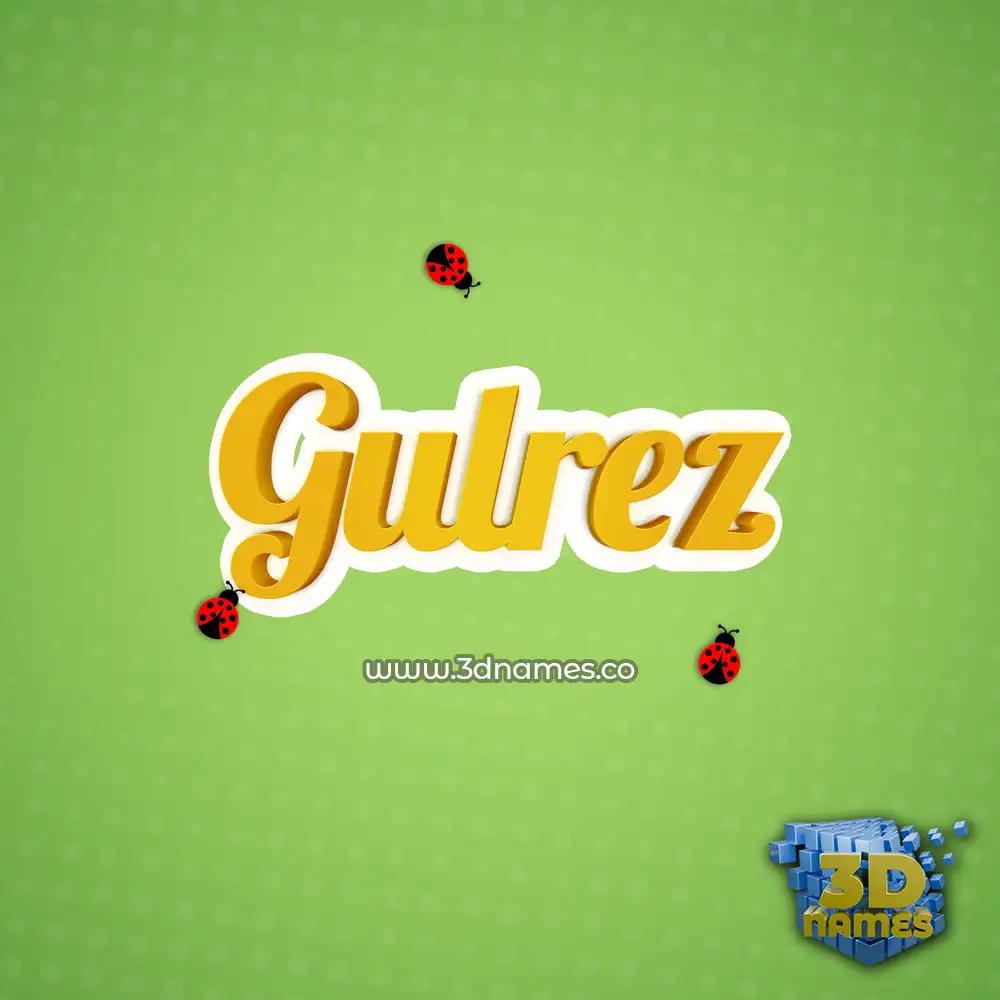 gulrez in Ladybugs style - 3D name wallpaper