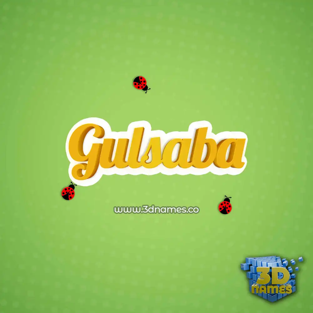 gulsaba in Ladybugs style - 3D name wallpaper