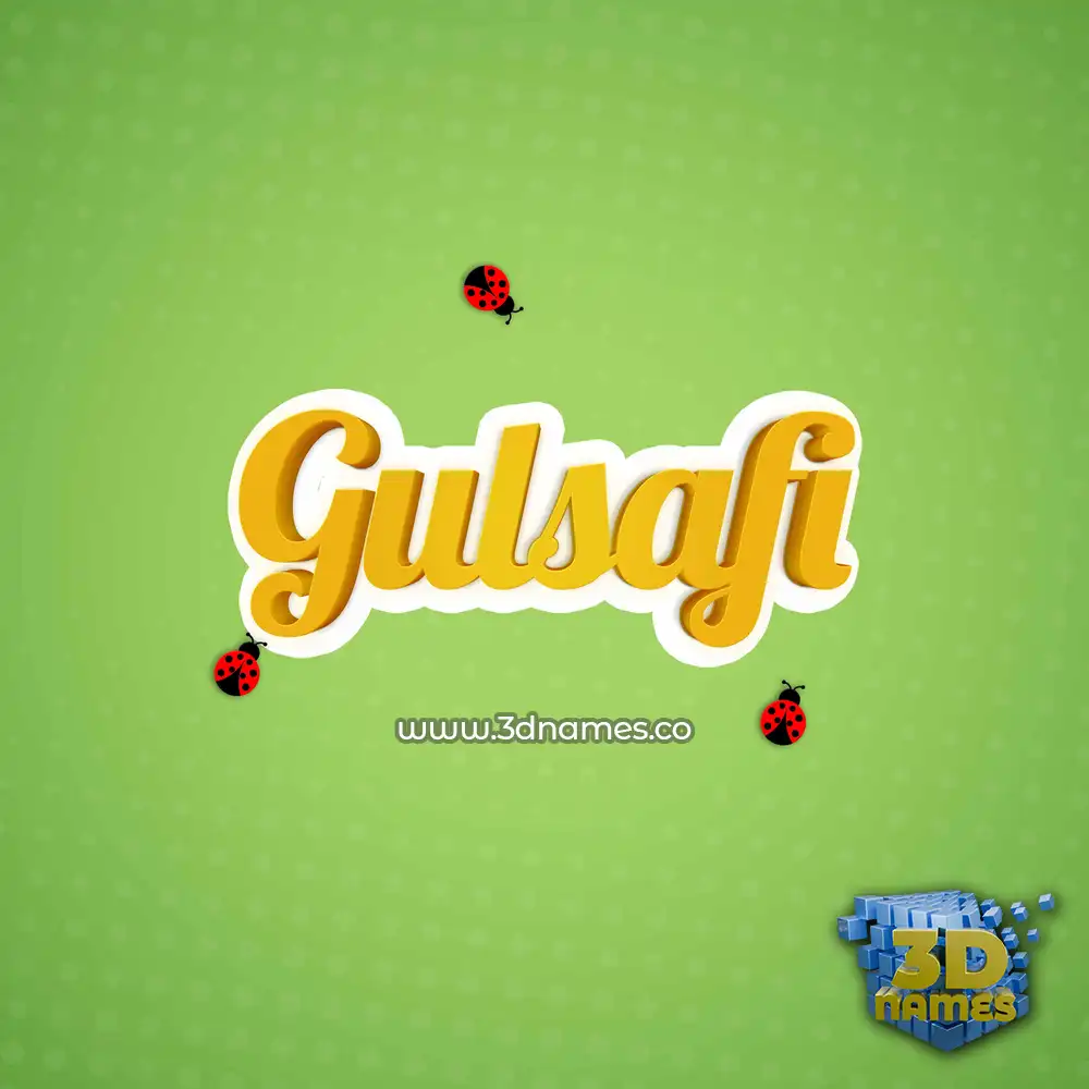 gulsafi in Ladybugs style - 3D name wallpaper
