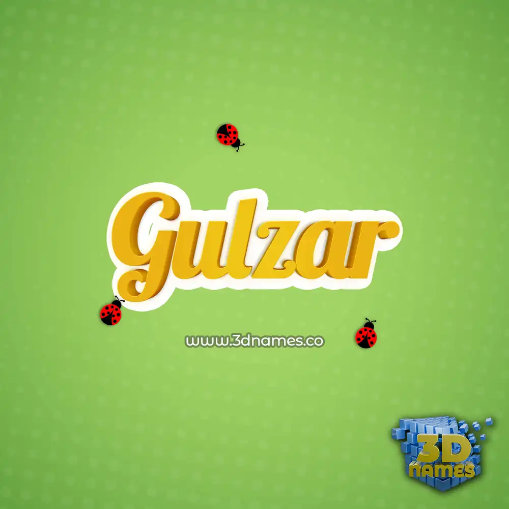 gulzar in Ladybugs style - 3D name wallpaper