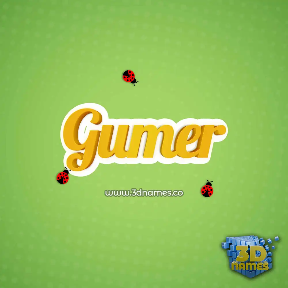gumer in Ladybugs style - 3D name wallpaper