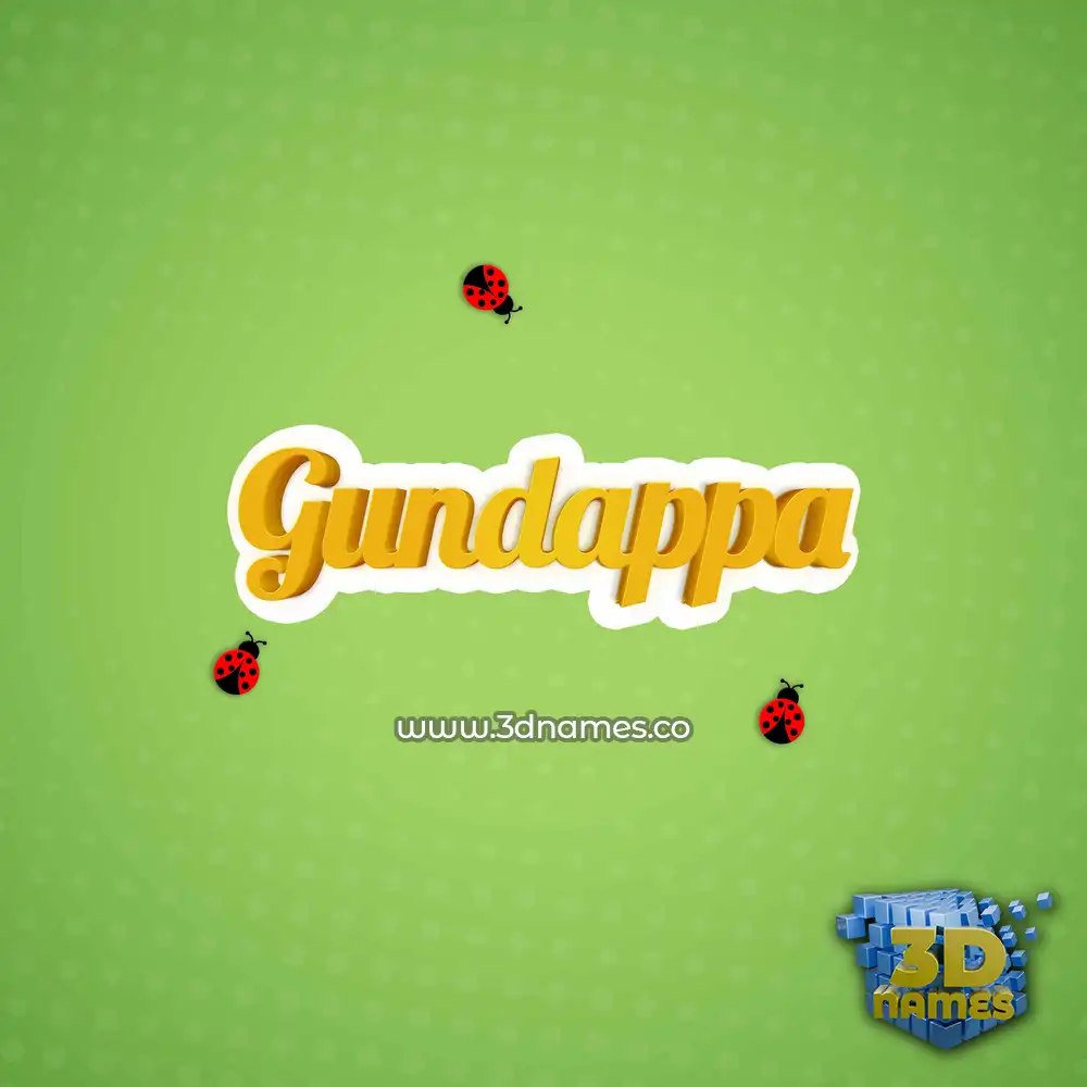 gundappa in Ladybugs style - 3D name wallpaper