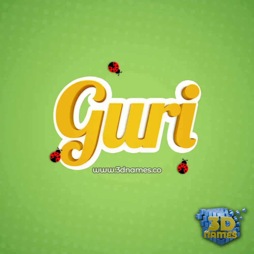guri in Ladybugs style - 3D name wallpaper
