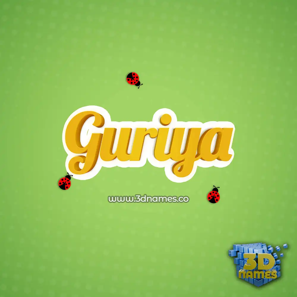 guriya in Ladybugs style - 3D name wallpaper