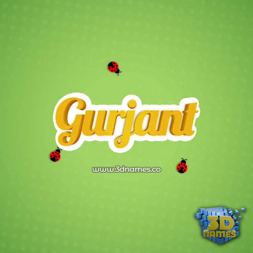 gurjant in Ladybugs style - 3D name wallpaper