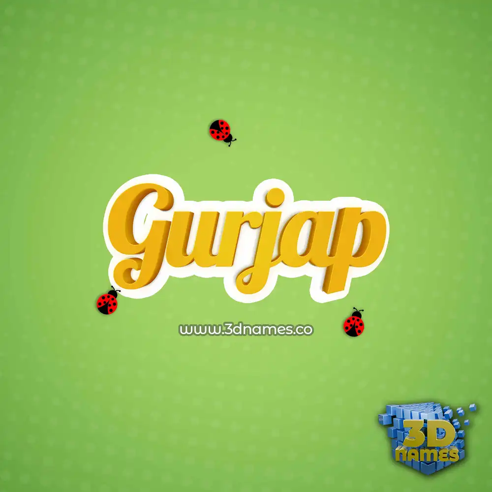 gurjap in Ladybugs style - 3D name wallpaper