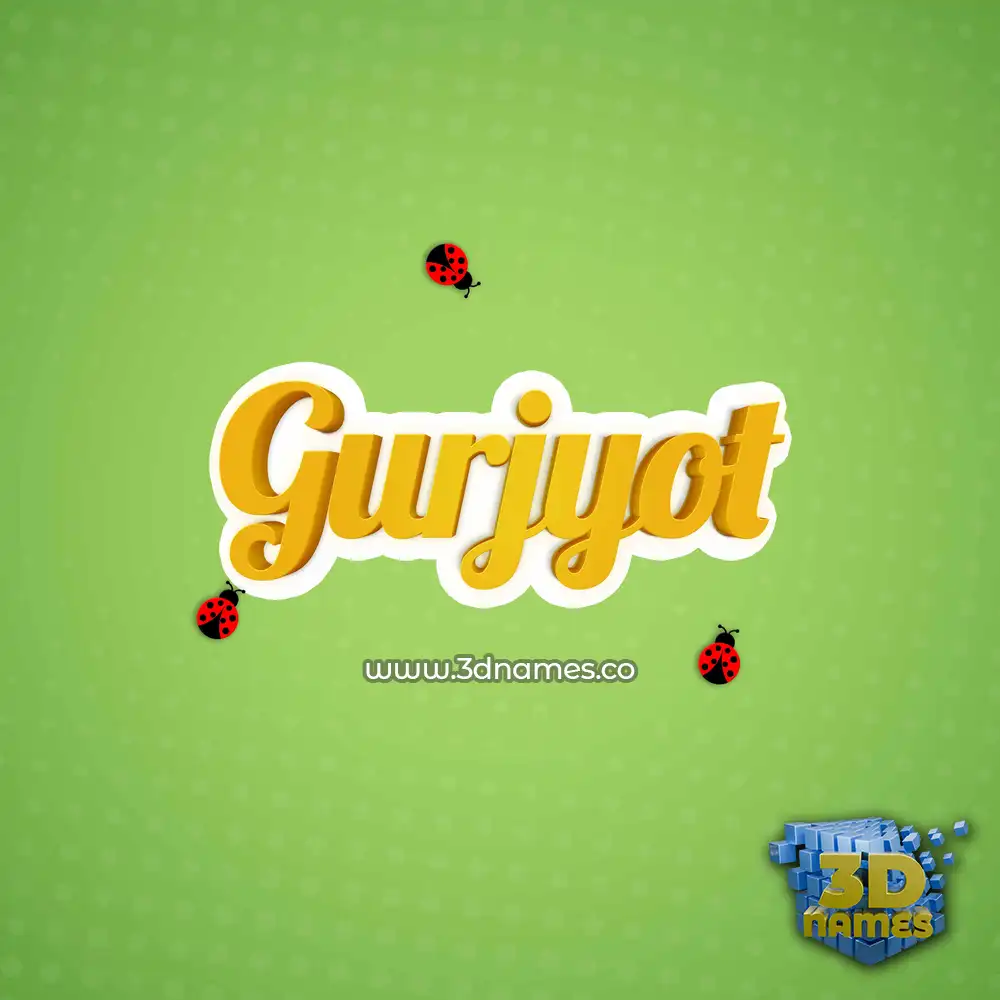 gurjyot in Ladybugs style - 3D name wallpaper