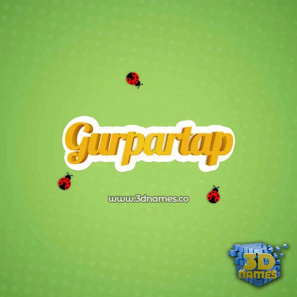 gurpartap in Ladybugs style - 3D name wallpaper
