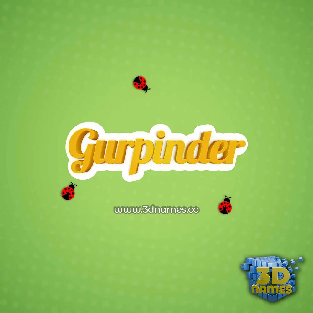 gurpinder in Ladybugs style - 3D name wallpaper