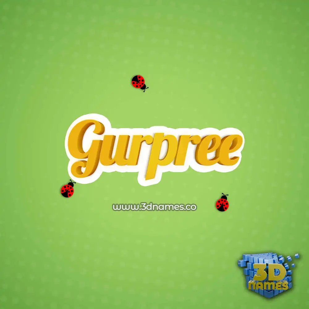 gurpree in Ladybugs style - 3D name wallpaper