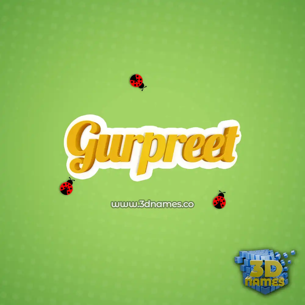 gurpreet in Ladybugs style - 3D name wallpaper