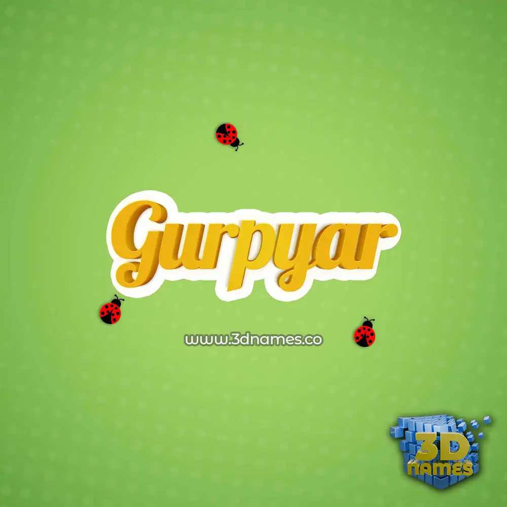 gurpyar in Ladybugs style - 3D name wallpaper