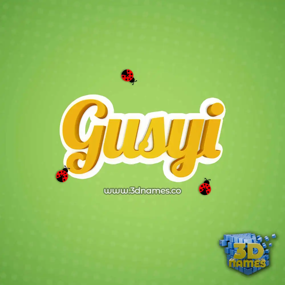 gusyi in Ladybugs style - 3D name wallpaper