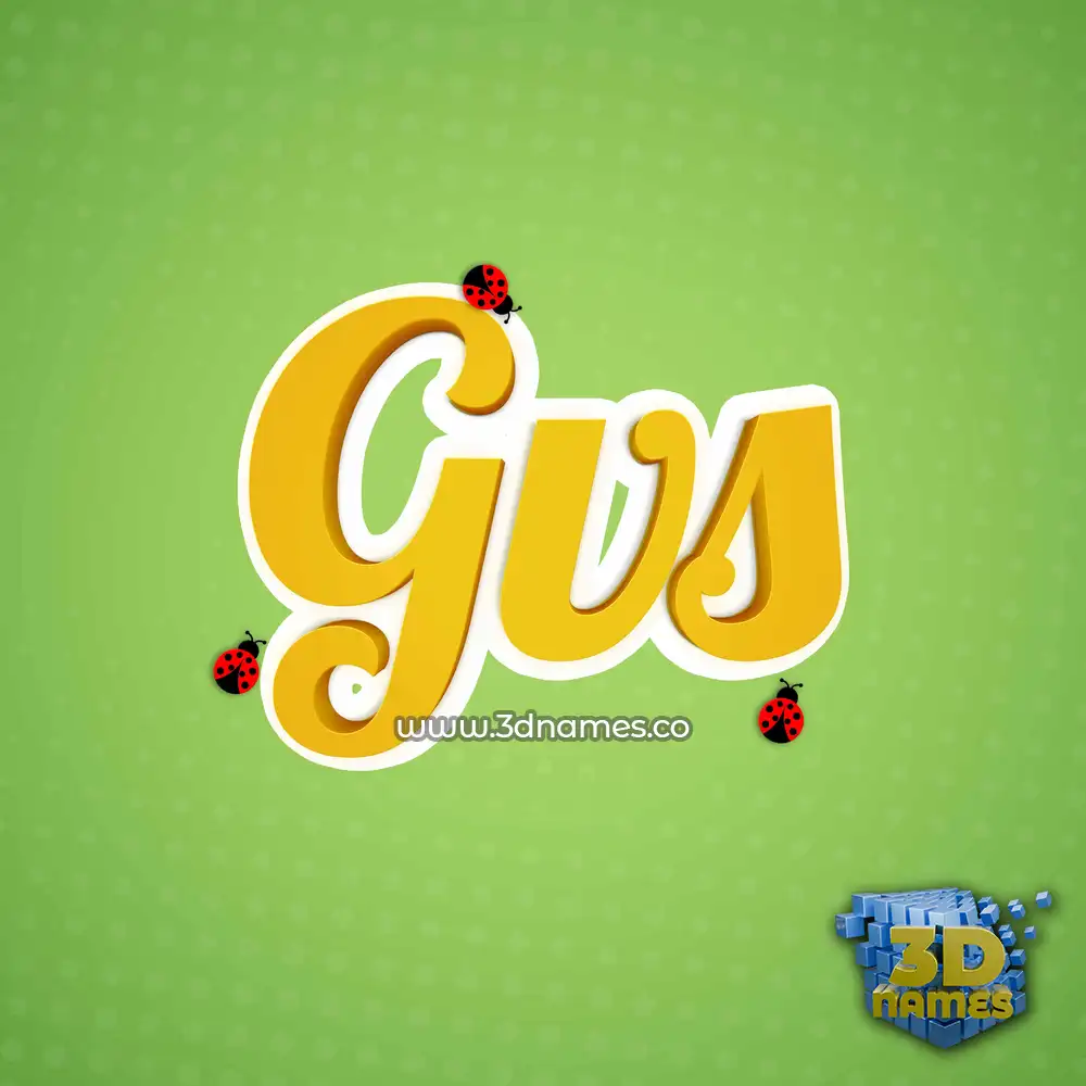 gvs in Ladybugs style - 3D name wallpaper