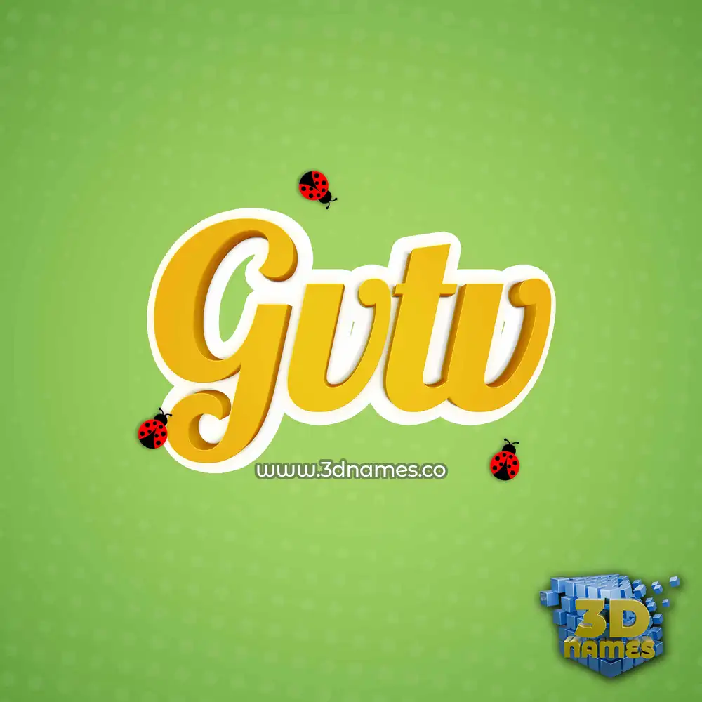 gvtv in Ladybugs style - 3D name wallpaper