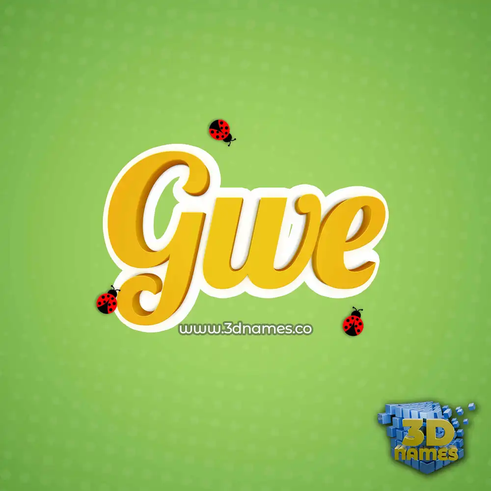 gwe in Ladybugs style - 3D name wallpaper