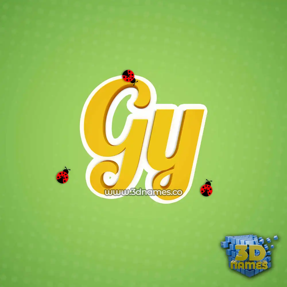 gy in Ladybugs style - 3D name wallpaper