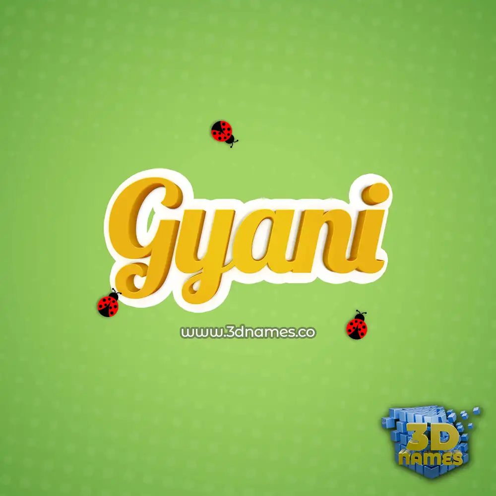 gyani in Ladybugs style - 3D name wallpaper
