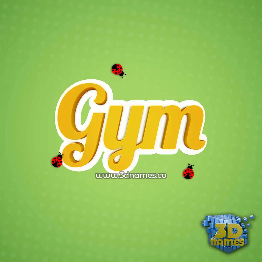 gym in Ladybugs style - 3D name wallpaper