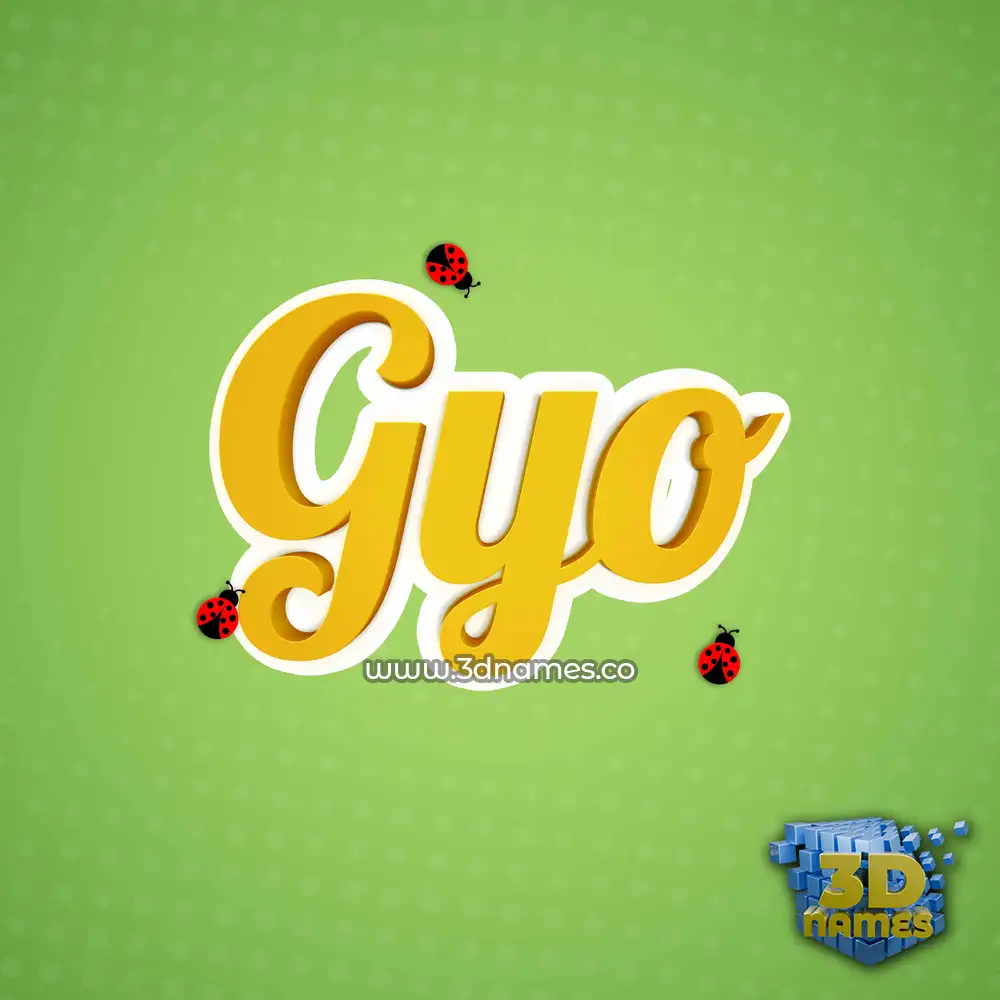 gyo in Ladybugs style - 3D name wallpaper