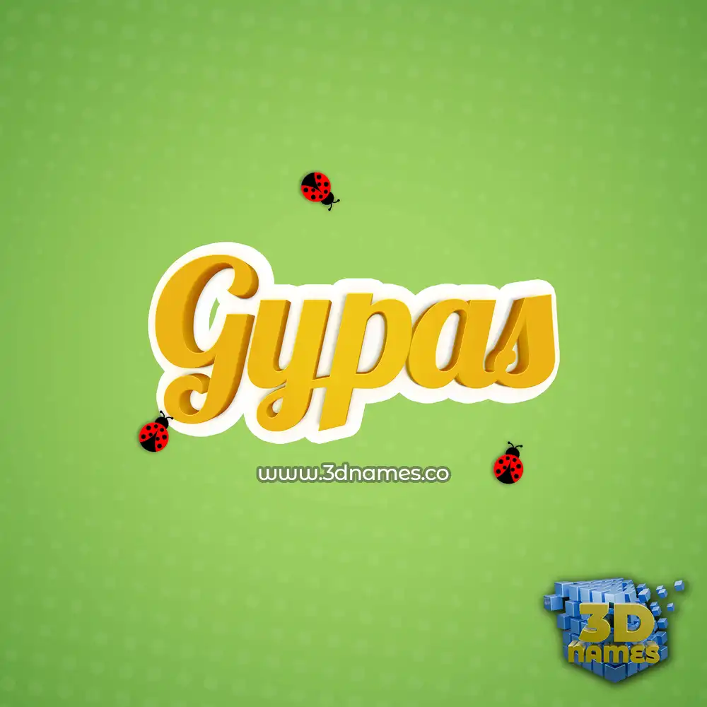 gypas in Ladybugs style - 3D name wallpaper