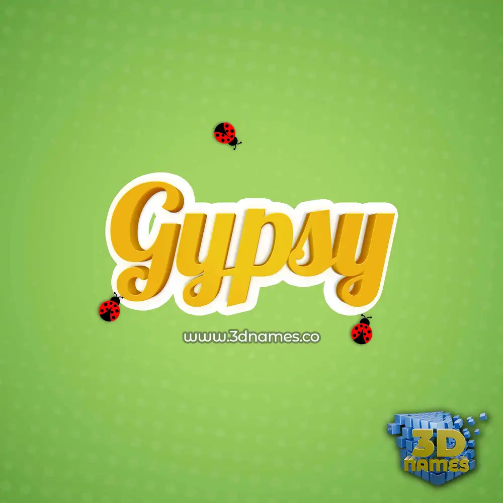 gypsy in Ladybugs style - 3D name wallpaper