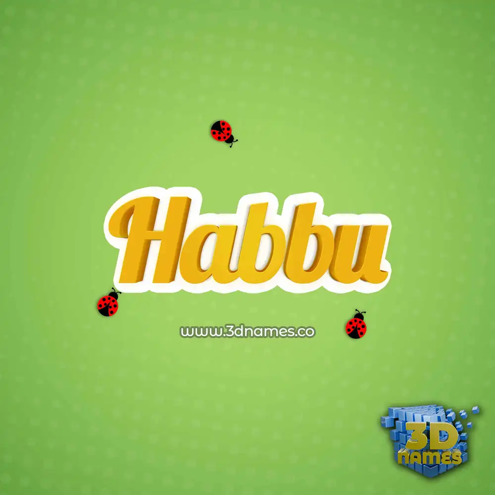 habbu in Ladybugs style - 3D name wallpaper