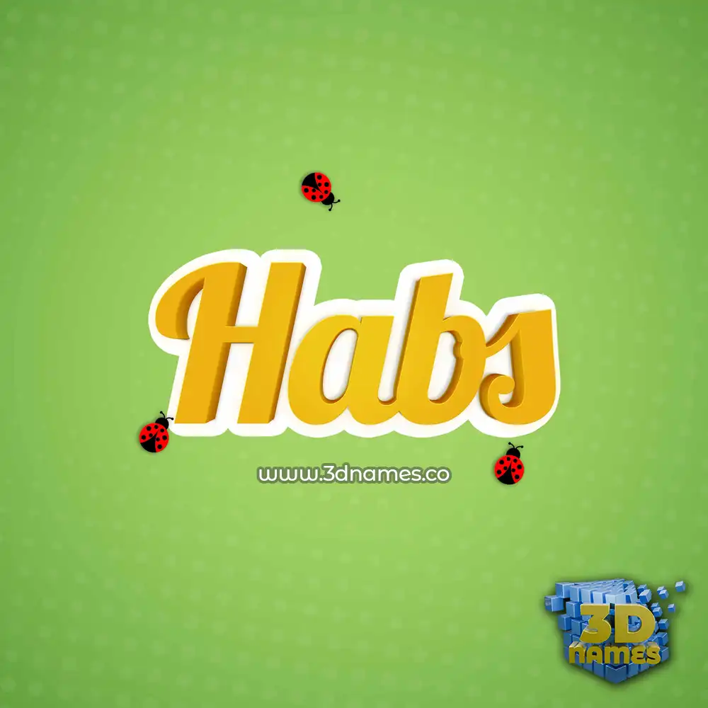 habs in Ladybugs style - 3D name wallpaper