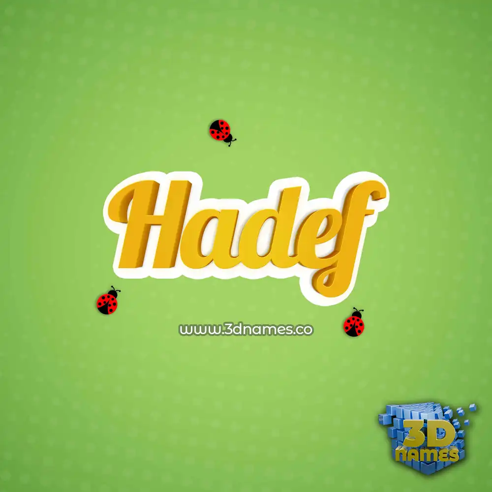 hadef in Ladybugs style - 3D name wallpaper