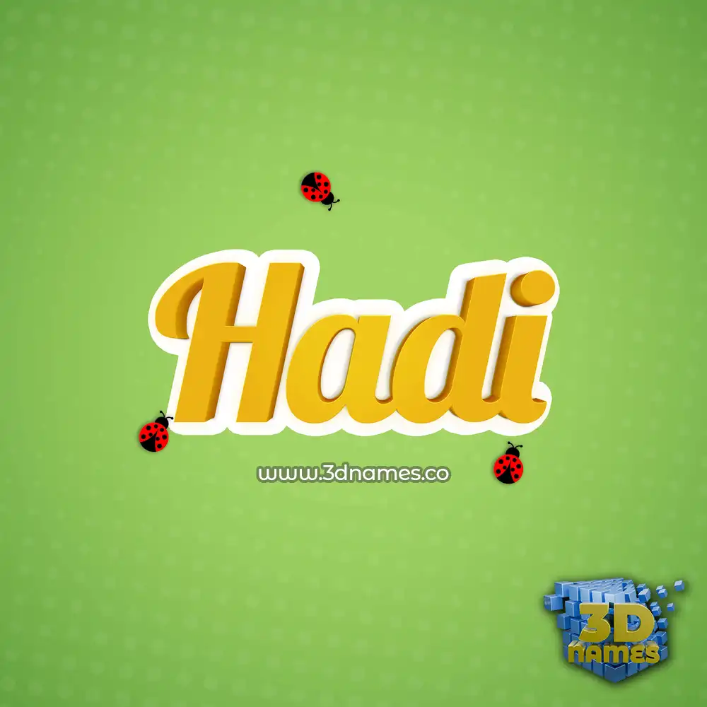 hadi in Ladybugs style - 3D name wallpaper