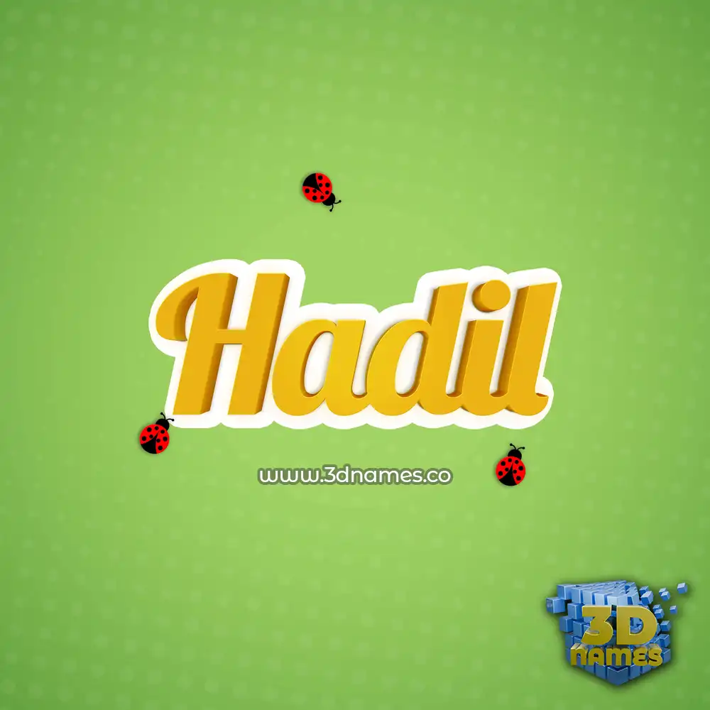 hadil in Ladybugs style - 3D name wallpaper