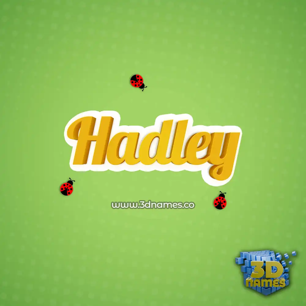 hadley in Ladybugs style - 3D name wallpaper