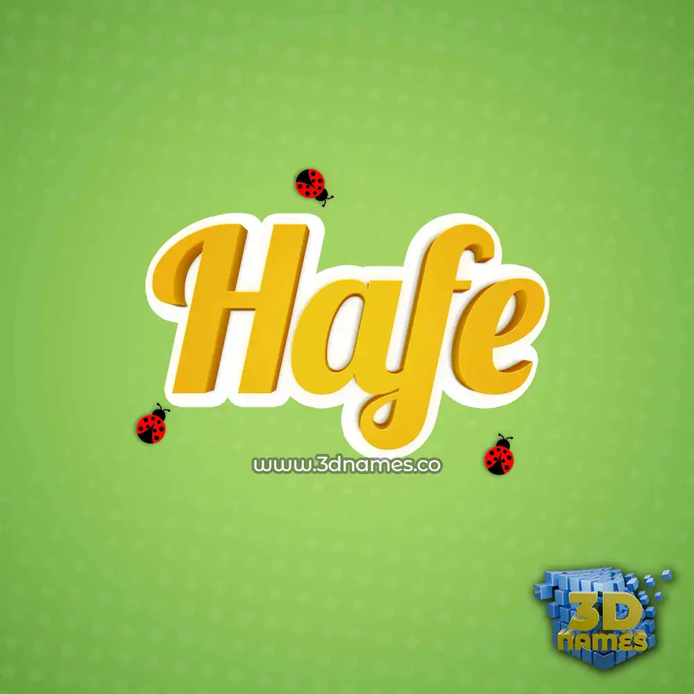 hafe in Ladybugs style - 3D name wallpaper
