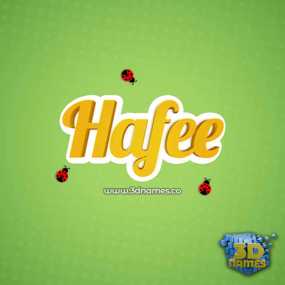 hafee in Ladybugs style - 3D name wallpaper