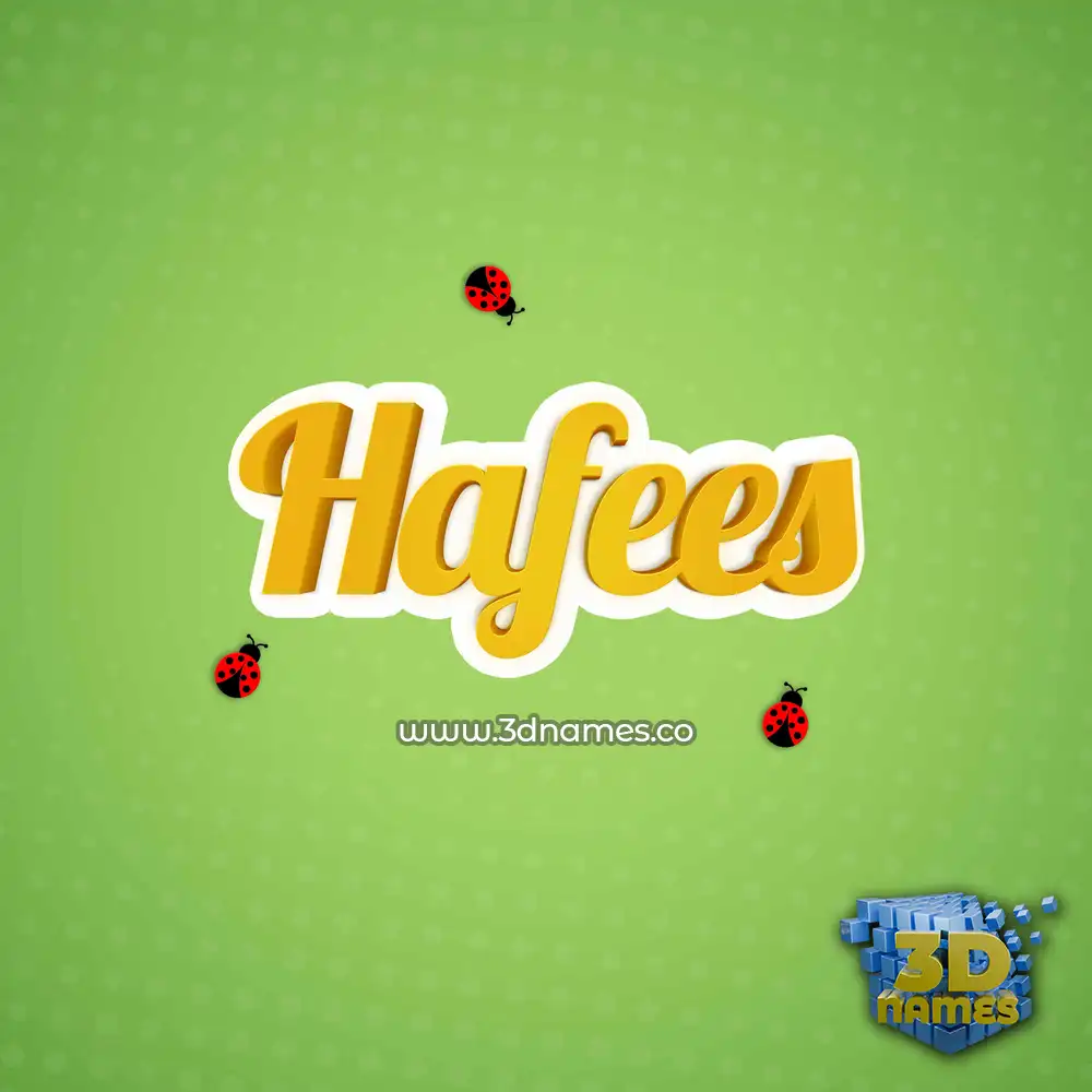 hafees in Ladybugs style - 3D name wallpaper