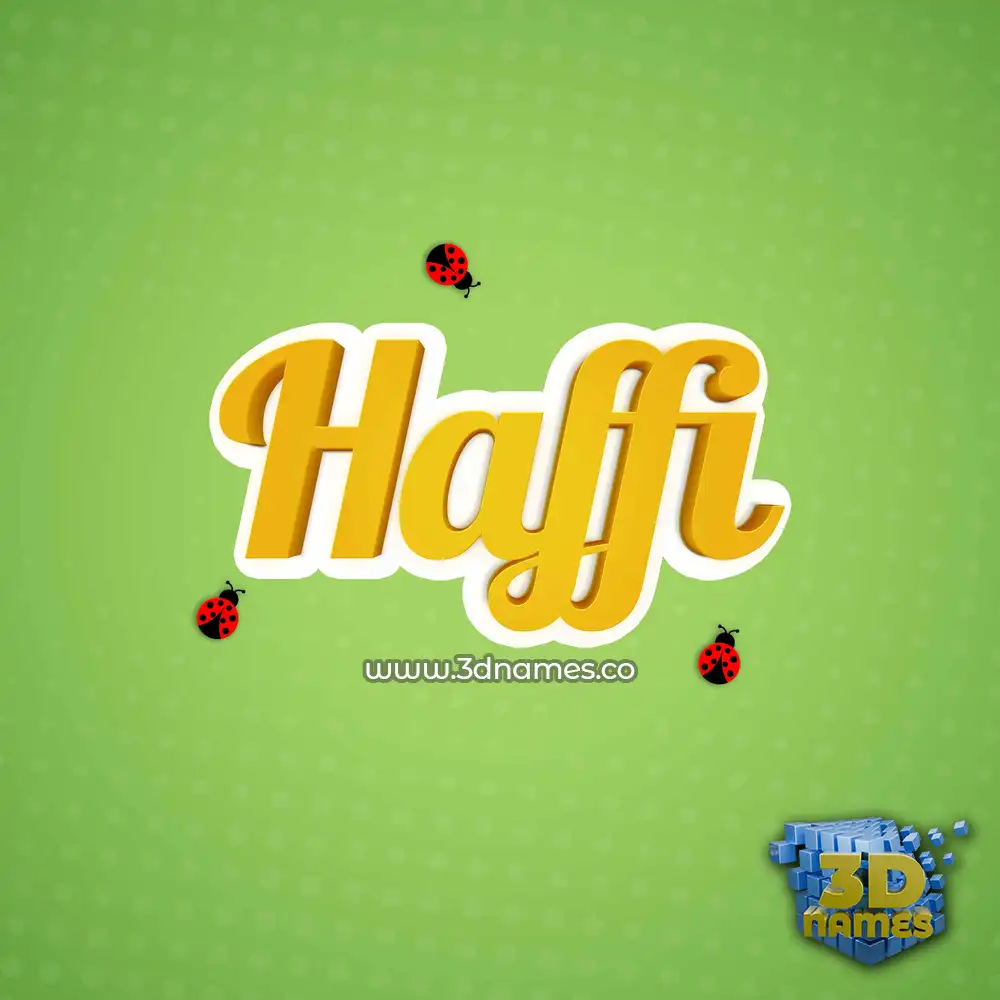 haffi in Ladybugs style - 3D name wallpaper