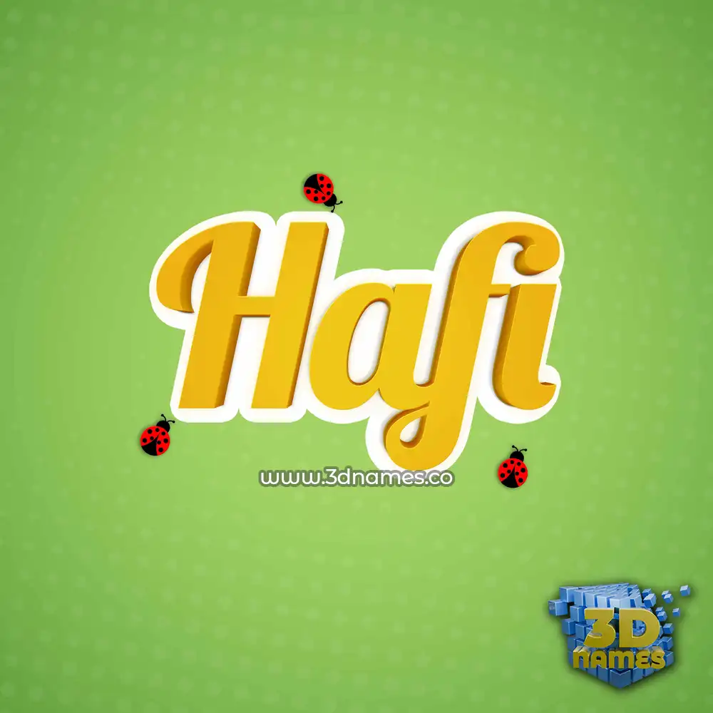 hafi in Ladybugs style - 3D name wallpaper