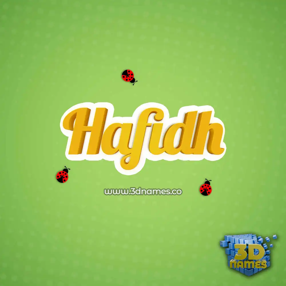 hafidh in Ladybugs style - 3D name wallpaper