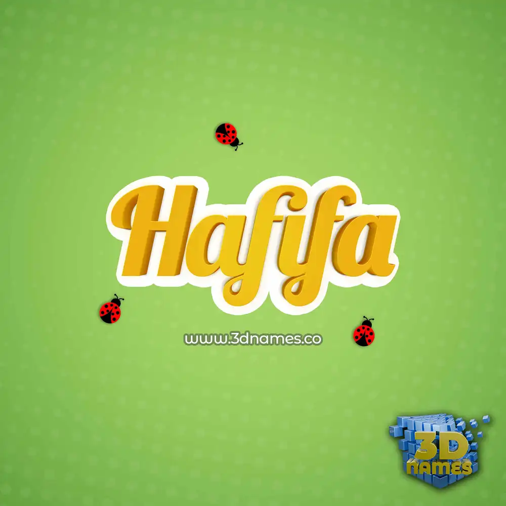 hafifa in Ladybugs style - 3D name wallpaper