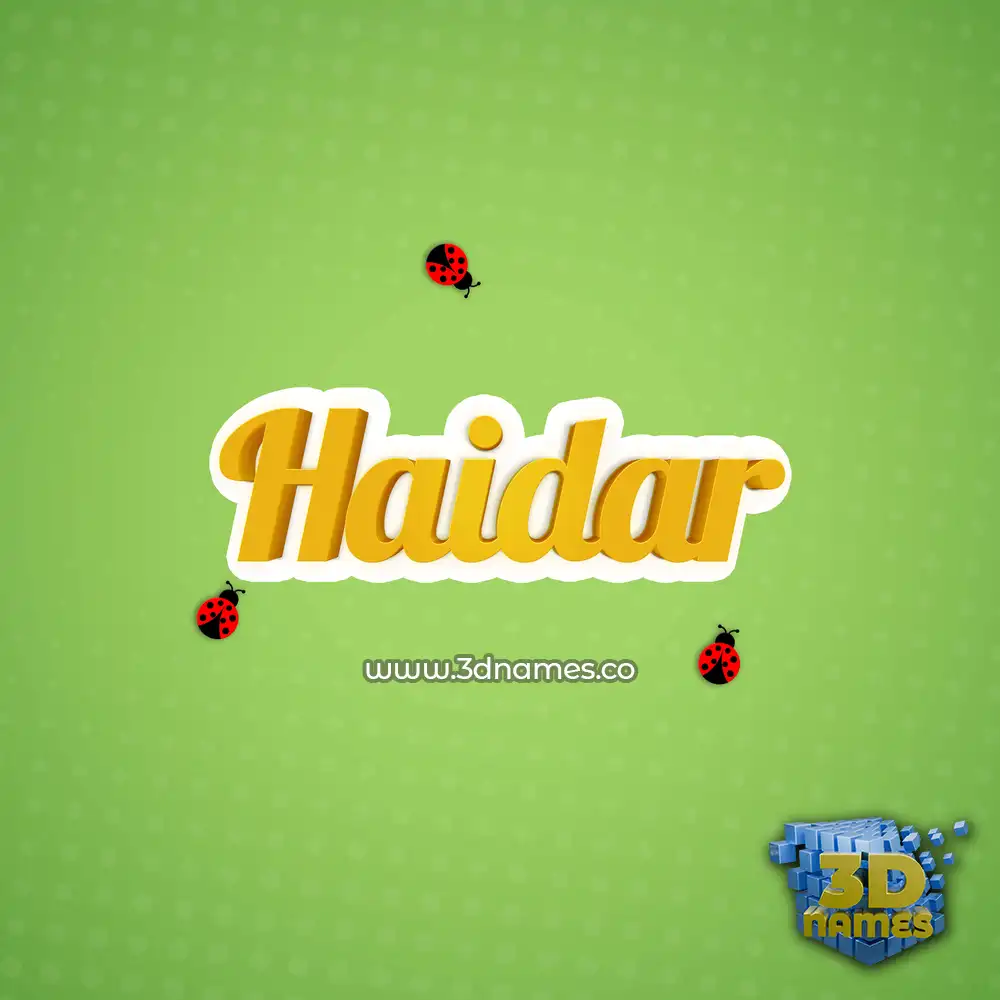 haidar in Ladybugs style - 3D name wallpaper