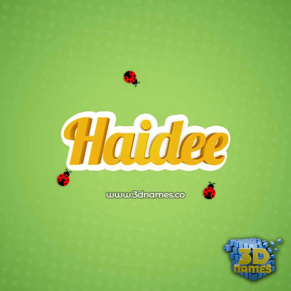haidee in Ladybugs style - 3D name wallpaper